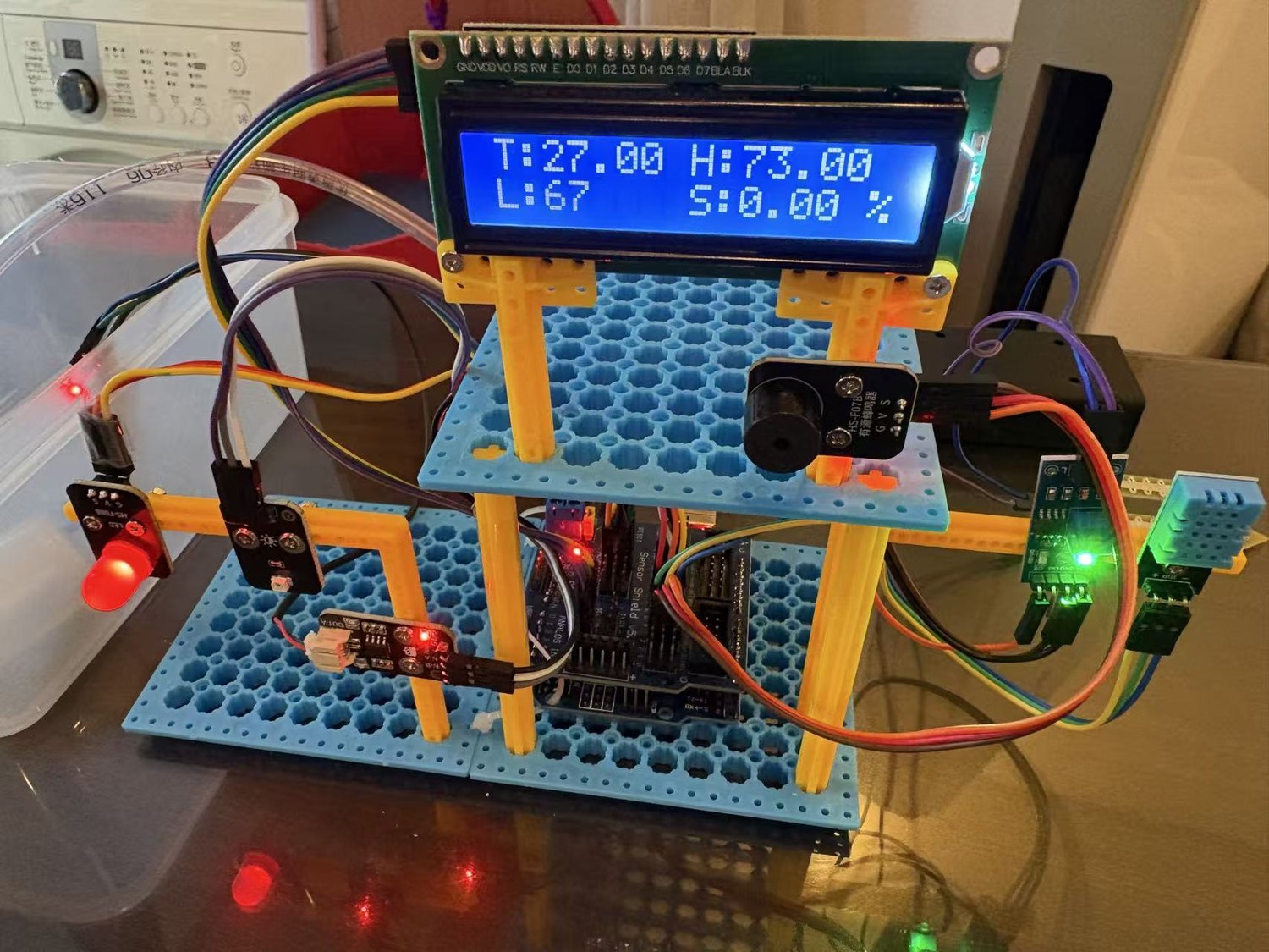 The assembled automatic irrigation prototype